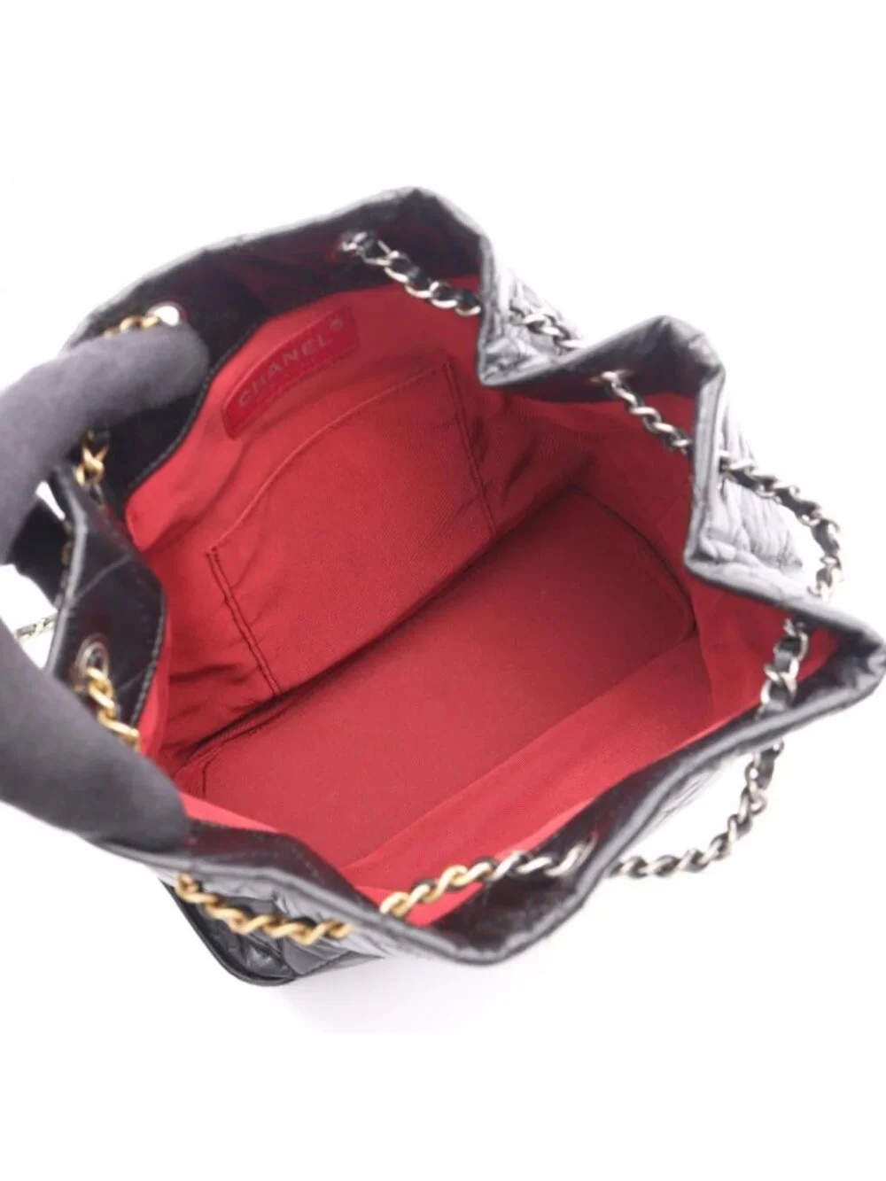 Chanel Backpack Gabriel de Black Leather Chain